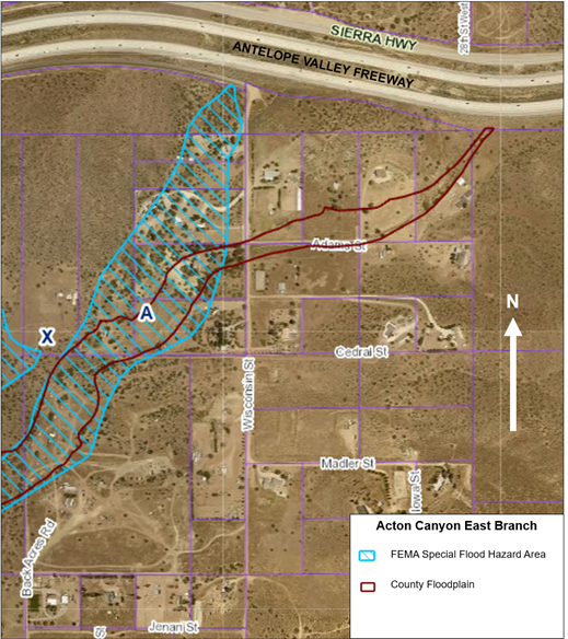 Acton Canyon LOMR Map